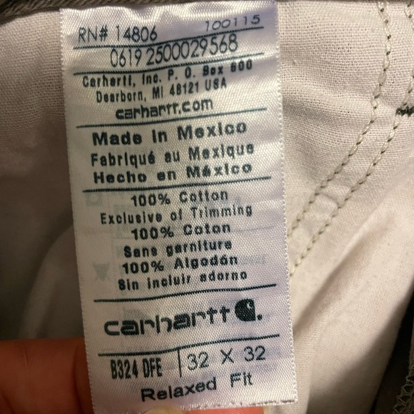 Size 32 waist grey thrifted carhartt cargo pants - loose men’s fit - Picture 4 of 4